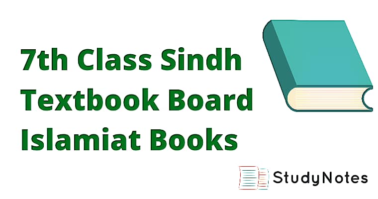 7th Class Sindh Textbook Board Islamiat Books