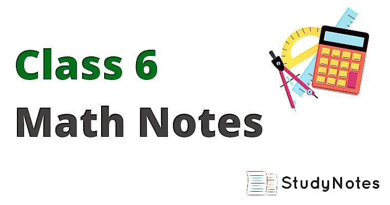 Class 6 Maths Notes