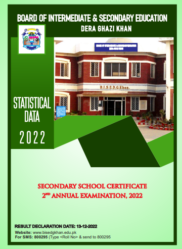 BISE DG Khan 10th Class 2nd Annual Result Gazette 2022